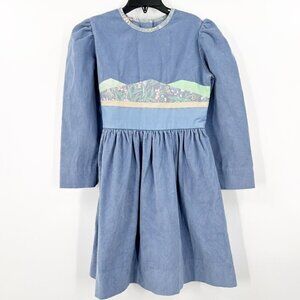 Vintage Corduroy Embroidered Dress